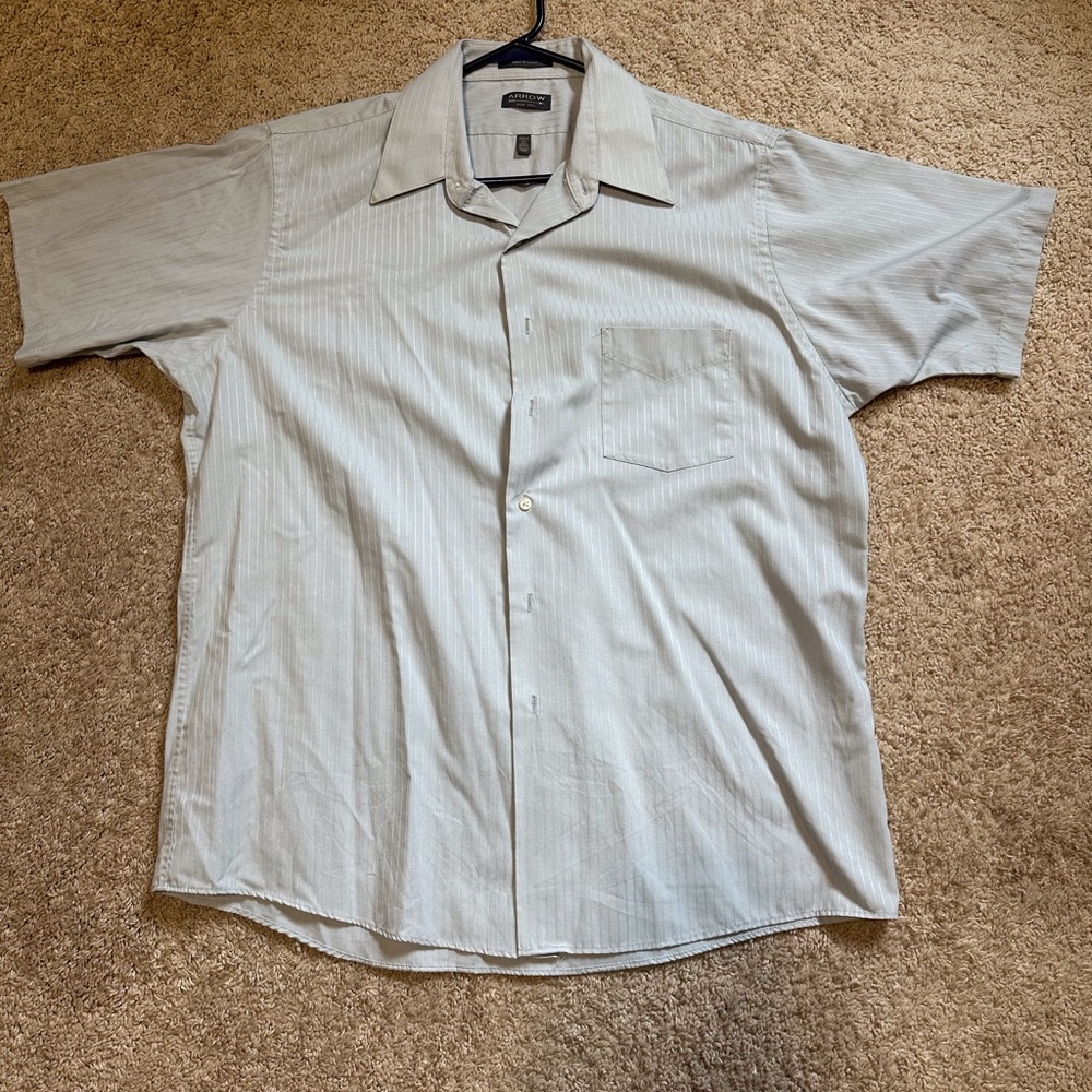 Arrow Light Gray Casual Button Down Shirt